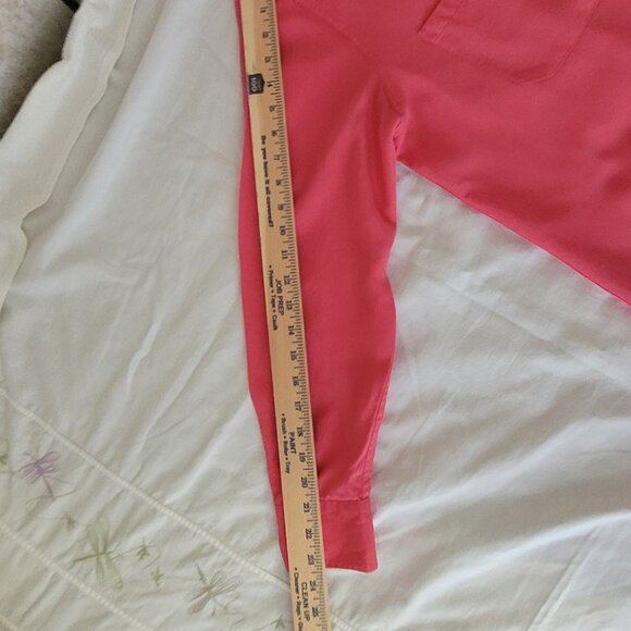 Bright Pink Long Sleeve Button Blouse Size L Monterey Bay - Picture 11 of 15